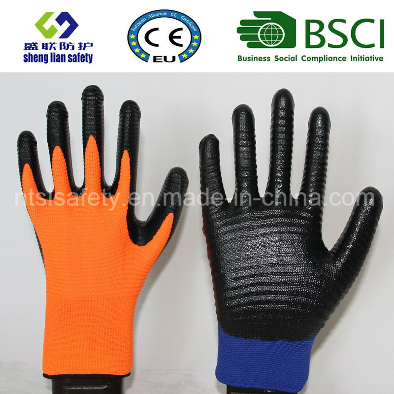 13G Polyester Shell with Nitrile Coated Work Gloves (SL-N119 (1))