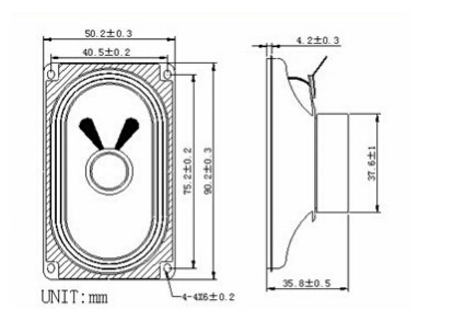 Fbs 5090 8ohm 5W Window Intercom Speaker (FBELE)