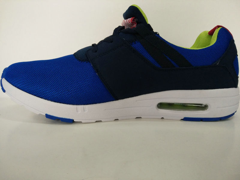 Man Patchwork Blue and Black Running Shoes