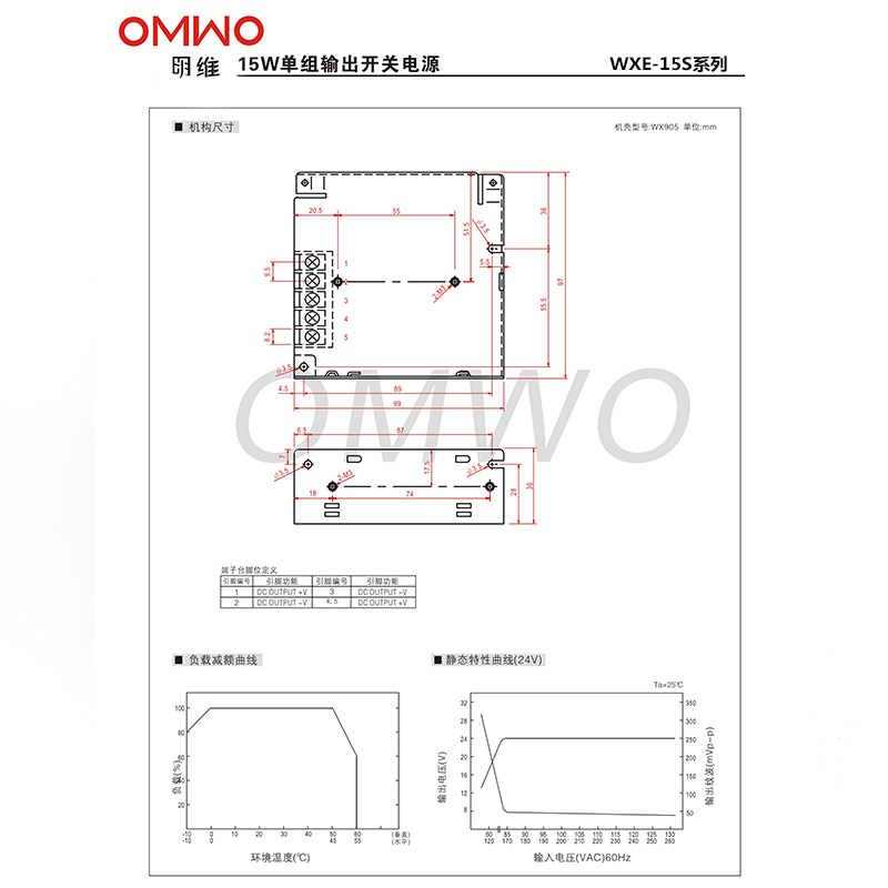 Wxe-15s-5 15W 5V 3A LED AC/DC Switching Power Supply