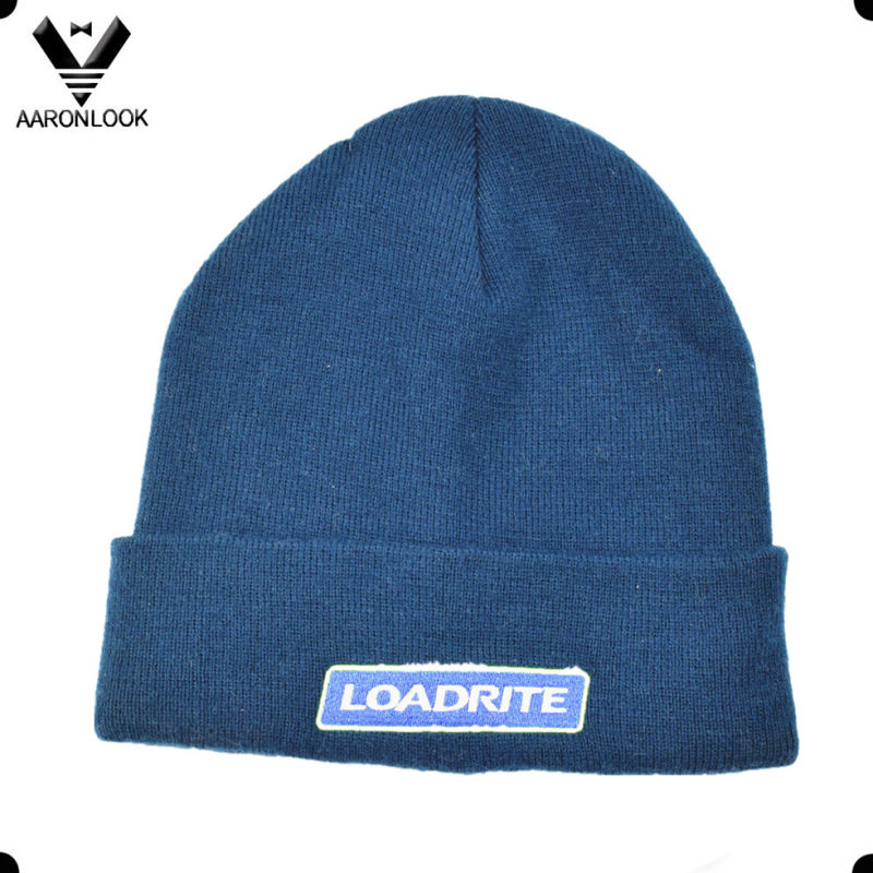 Acrylic Custom Logo Embroidery Beanie with Cuff