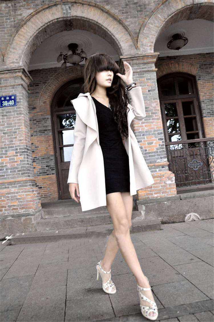 Ladies Overcoat Designs Glengarry Long Sleeve Trench Coat Fabric Woman Coat