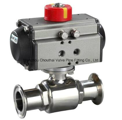 Sanitary Ss304 Ss316L Stainless Steel Pneumatic Ball Valve