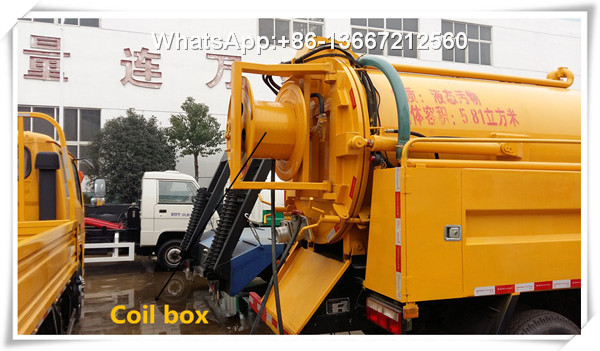 4X2 High Pressure Cleaning 6cbm Sewage Suction Truck