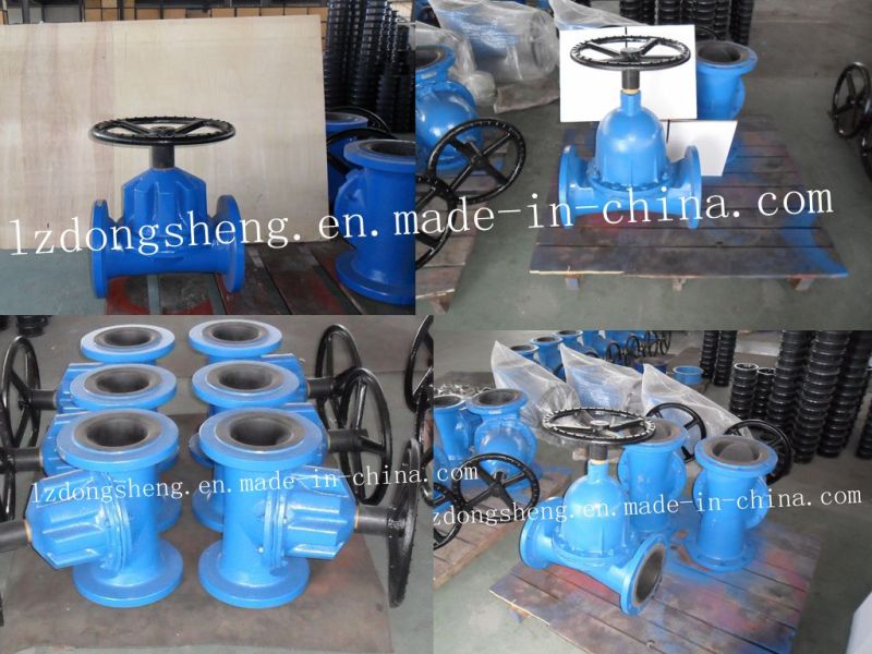 Rubber Lined Diaphragm Valve Hand Wheel Operation