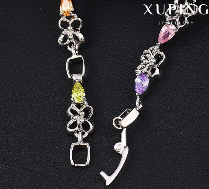 74351 Fashion Elegant Rhodium CZ Diamond Imitation Jewelry Bracelet for Women
