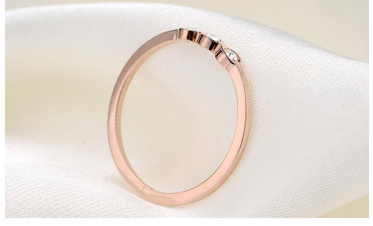 Fashion Accessories Stainless Steel Jewelry Ring Diamond Rose Gold Ring (jdx1136)