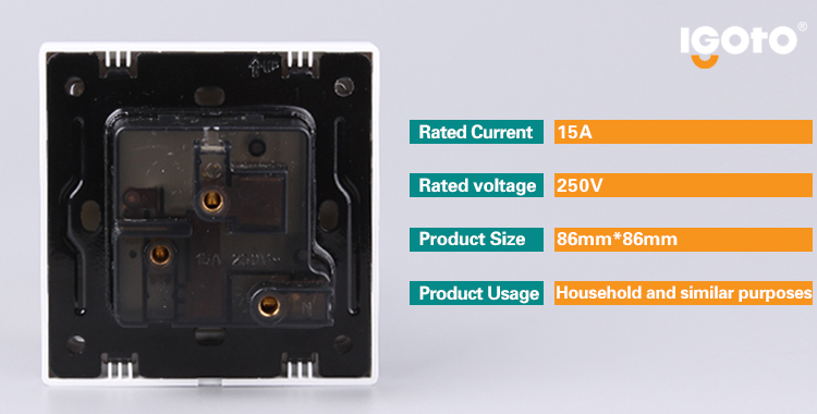 High Quality 15A Male Electric Wall Socket 220V