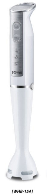 500-Watt 2-Speed Immersion Hand Blender with Beaker&Whisk&Chopper Attachments