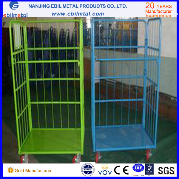 Popular Metal Roll Container / Foldable Metal Table Trolley