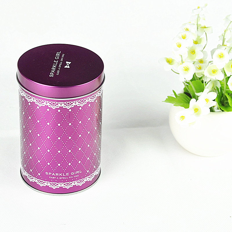 Custom Metal Round Empty Tea Tins with Airtight Lid