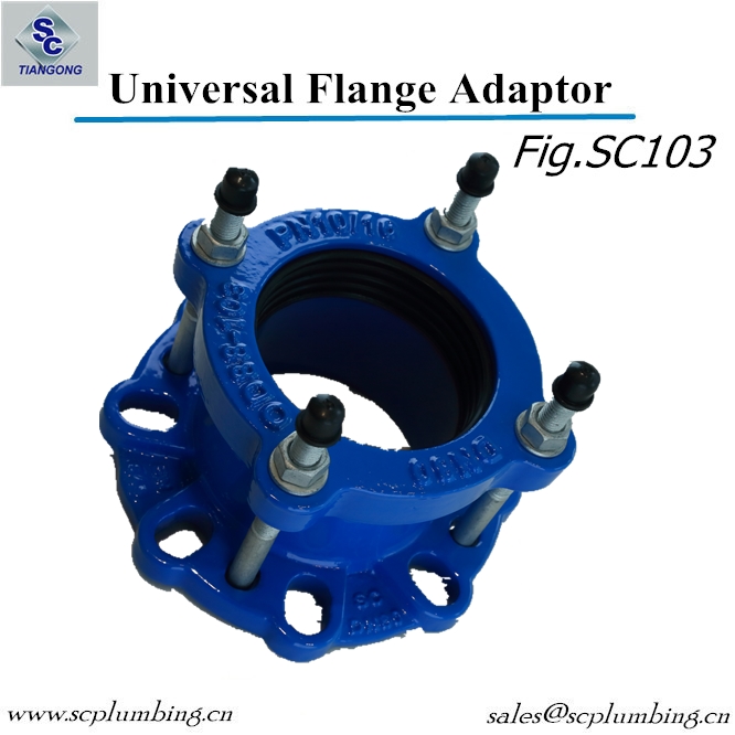 Ductile Iron Universal Wide Range Flange Adaptor