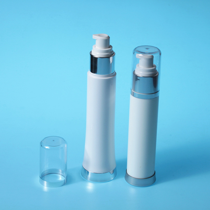 15g 20g 25g 30g 35g White Airless Bottle with Silver Base