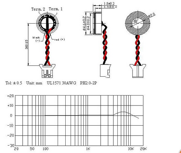 Em-4018 4mm Ultra High Sensitivity Navigation Mini Microphones with Connector (FBELE)