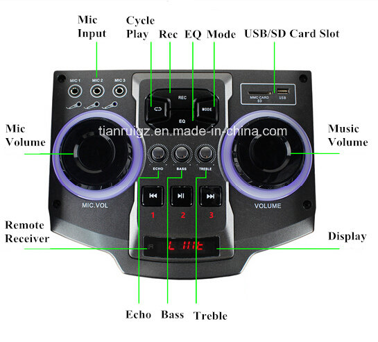 2.0 Professional EQ Laser Light Speaker Sound System Power DJ Stage Speaker Stero Subwoofer E245