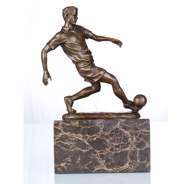 Sports Figure Football Player Home Deco Bronze Sculpture Statue TPE-737