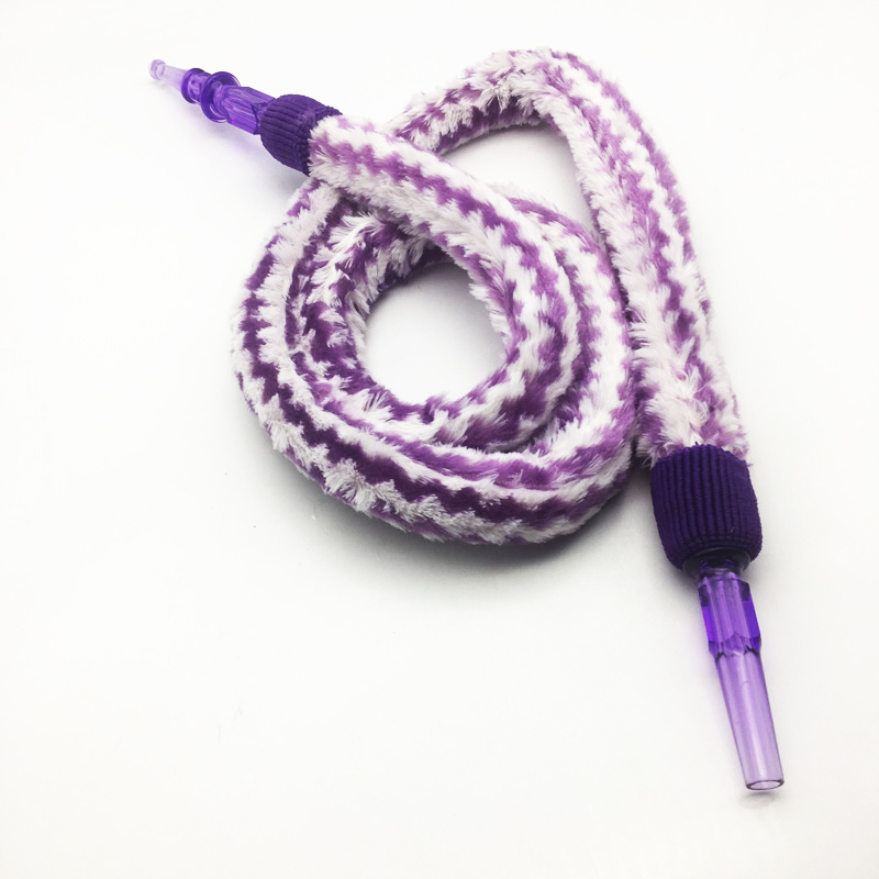 1.8m Purple Striped Fur Design Acrylic Shisha Hookah Hose (ES-HH-006-5)