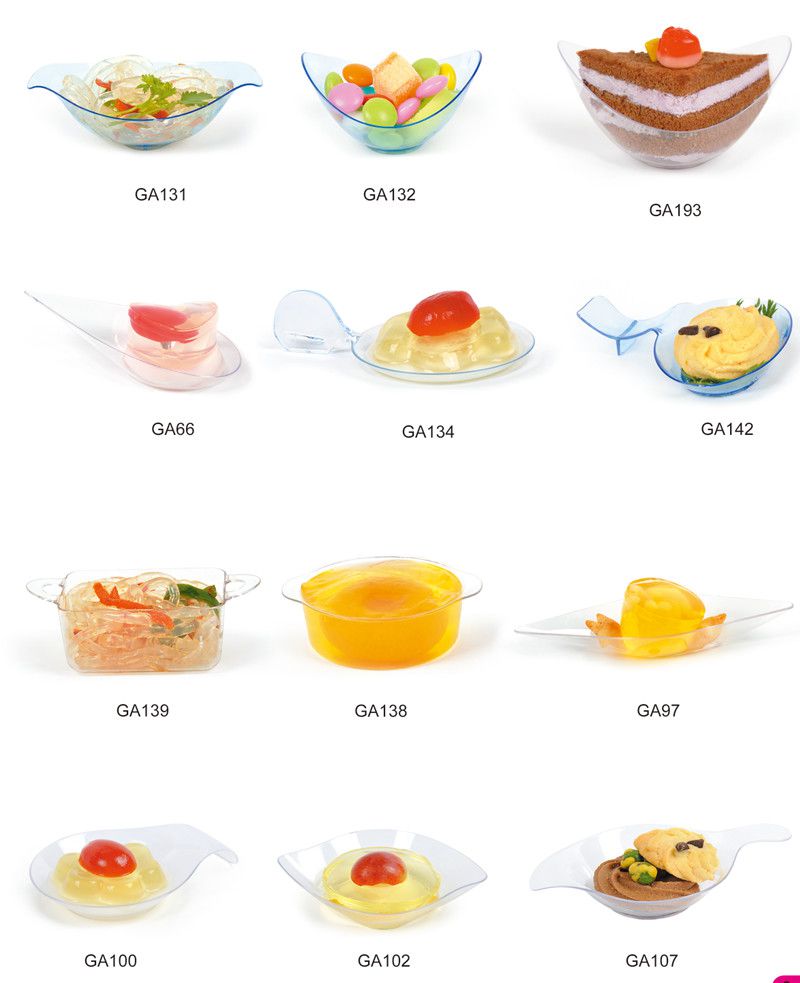 Tableware Plastic Dish Disposable Scallop Shaped Dish