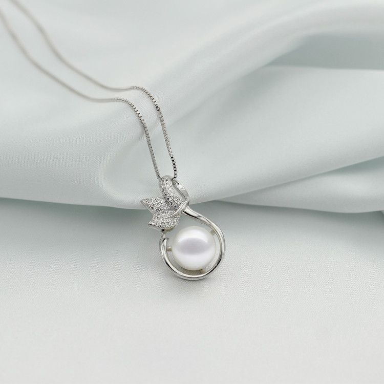 Fashion Pearl Pendant 9-10mm AAA Button Pearl Lucky Pearl Pendant