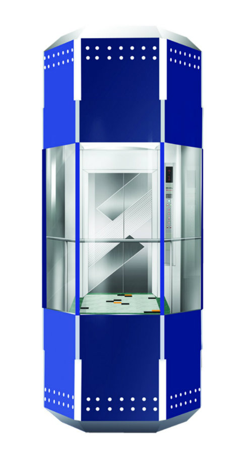 1000kg Rhombus Cabin Observation Lift Without Machine Room (XNGT-002)