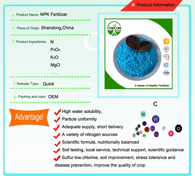 High Quality Compound Fertilizer NPK 15-5-20