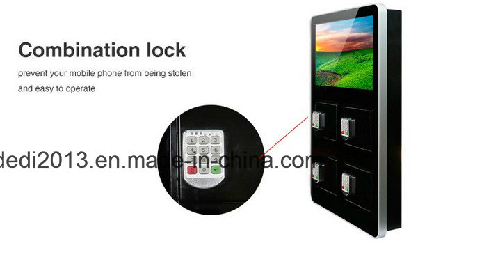 21.5 Inch Android Wall Mounted Mobile Phone Charging Station Locker Display Charging Advertising Machine