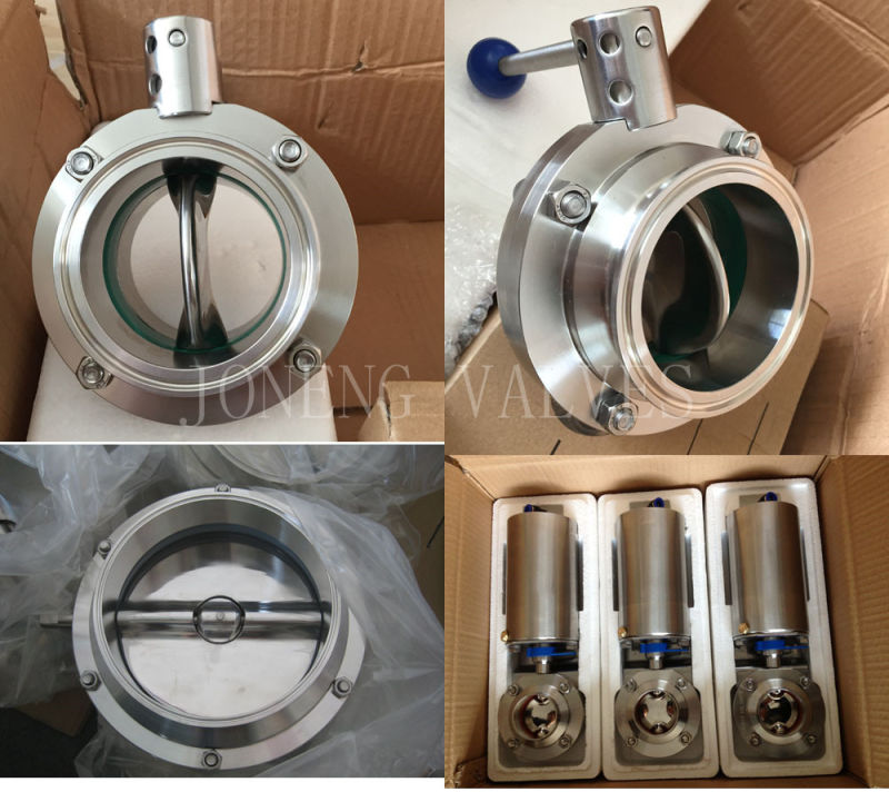 Stainless Steel Plastic Handle Threaded Sanitary Butterfly Valve (JN-BV2002)