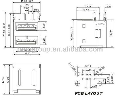 USB Connector Double USB Connector