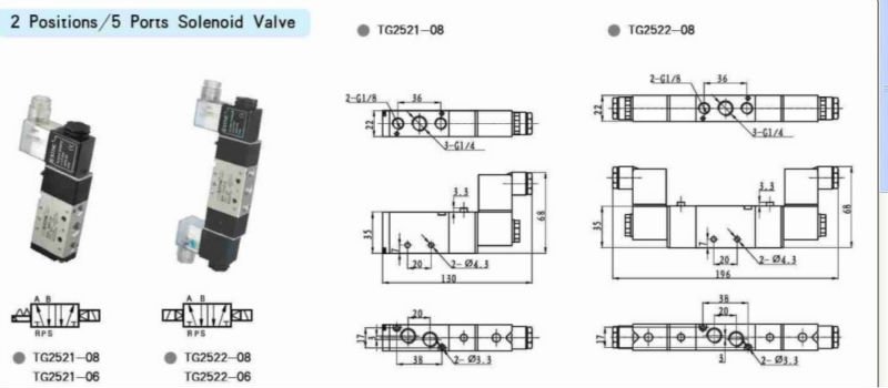 Tg Series Solenoid Valve (TG2521-08)