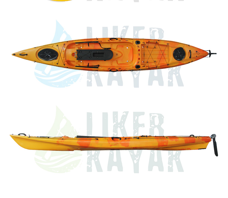 Hot Sale Single Seat Sit on Top LLDPE/HDPE Angler Kayaks