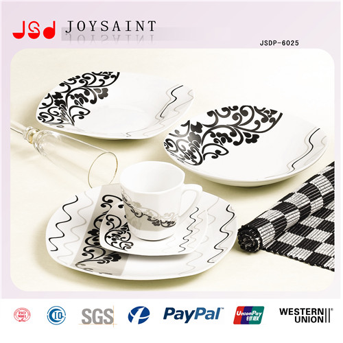 12PCS Square Shape Porcelain Tableware