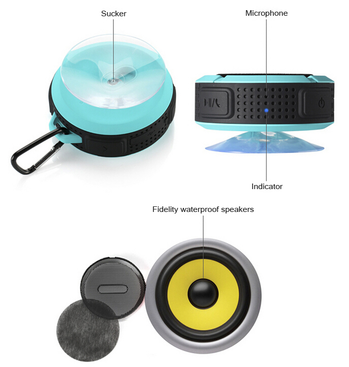 Music Player Mini Wateproof Bluetooth Wireless Speakers