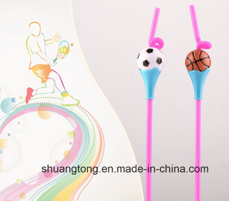 Creative Funny Basketball Fotball Straw