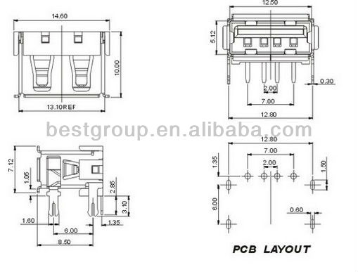 Fbusba2-104 Waterproof USB Connector Headset Connector Types (FBELE)