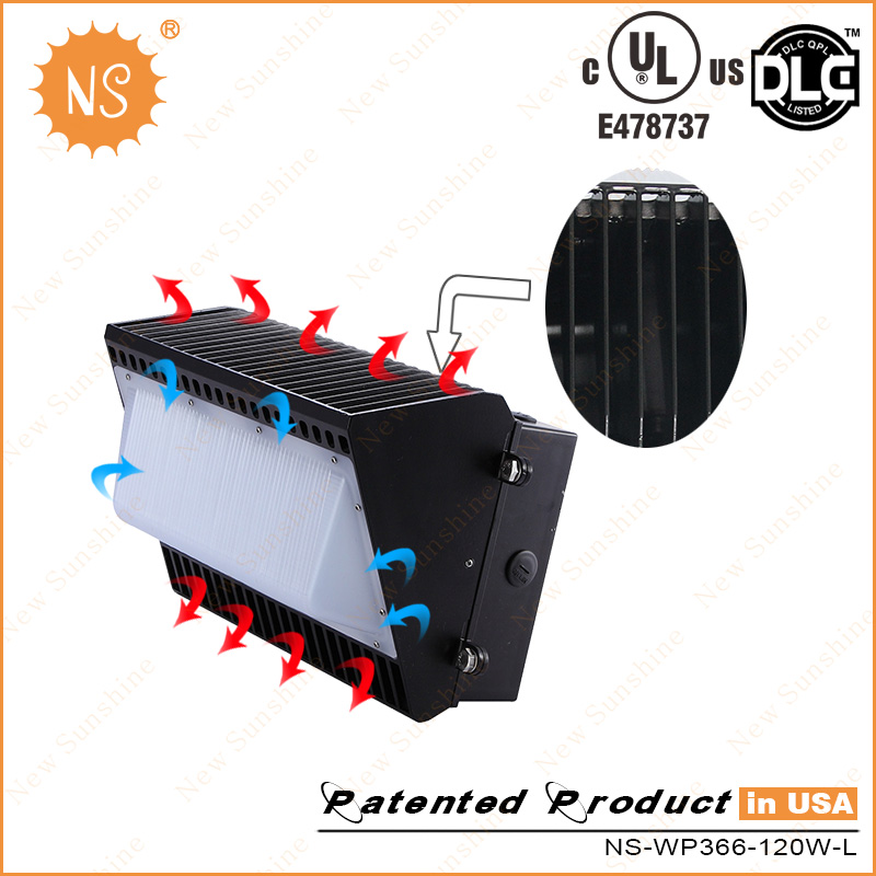 UL Dlc Listed Outdoor 120W LED Wall Pack Light