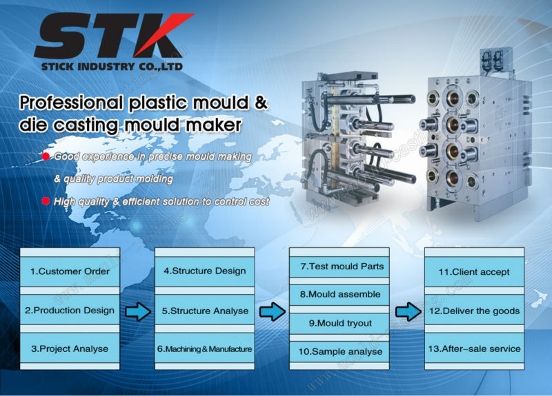 Plastic Injection Mould, Customized Precision Metal Stamping Dies /Moulds