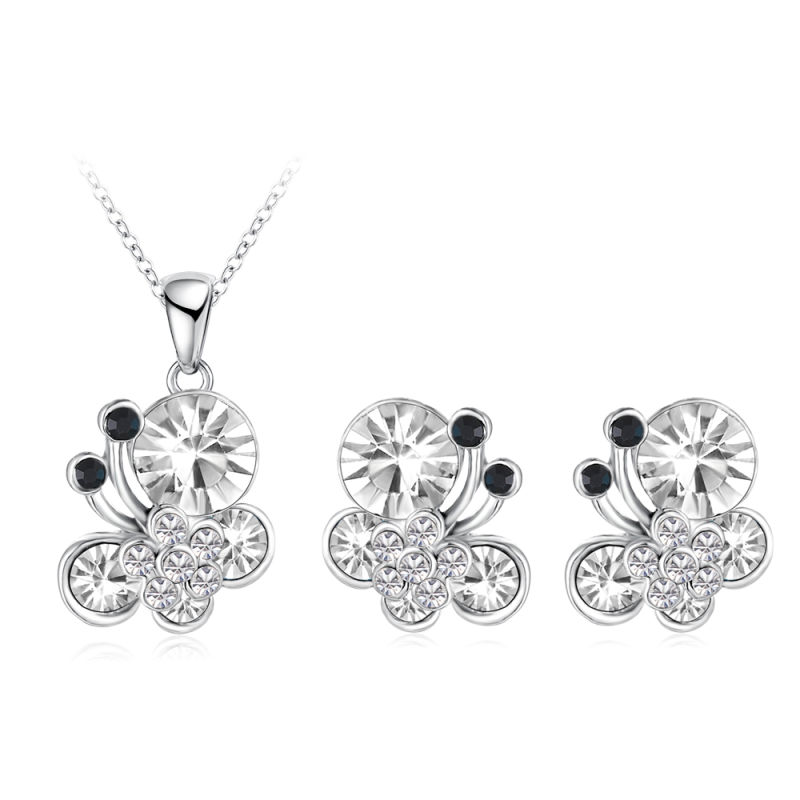 Cheap Crystal Butterfly Jewelry Sets 7colors (PCST0003-B)