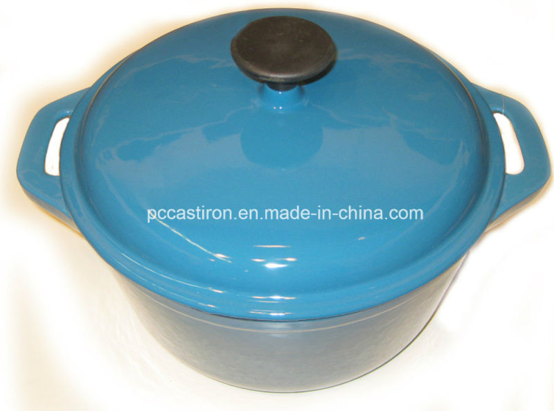 Yellow Round Enamel Cast Iron Casserole China Supplier Dia 26cm