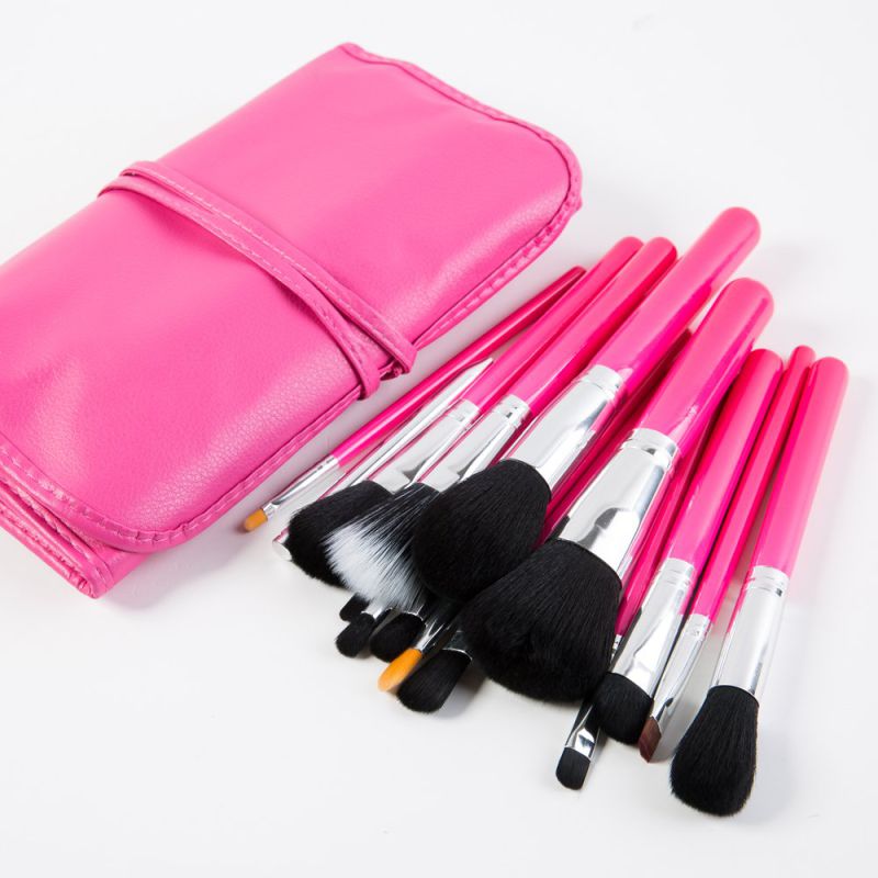 2016 New Professional Makeup Brush 15PCS with Pink PU Package