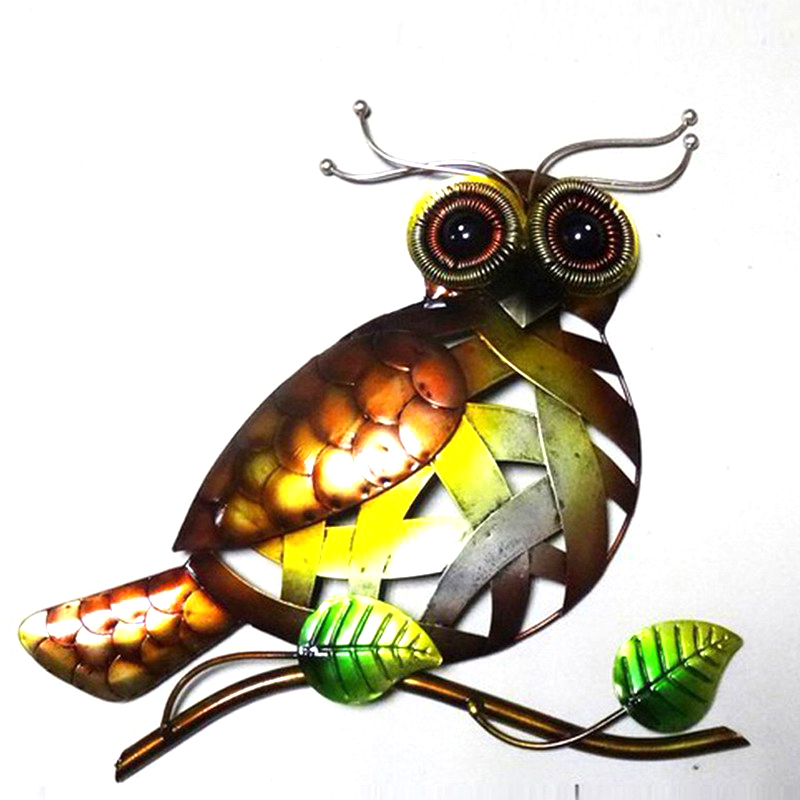 Metal Shiny Owl Wall Craft