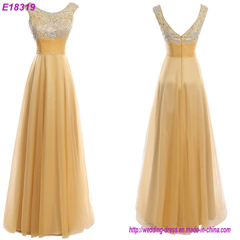 Ladies Popular Evening Dress A Line Evening Party Flowers Prom Dresses Tulle Long Evening Gown