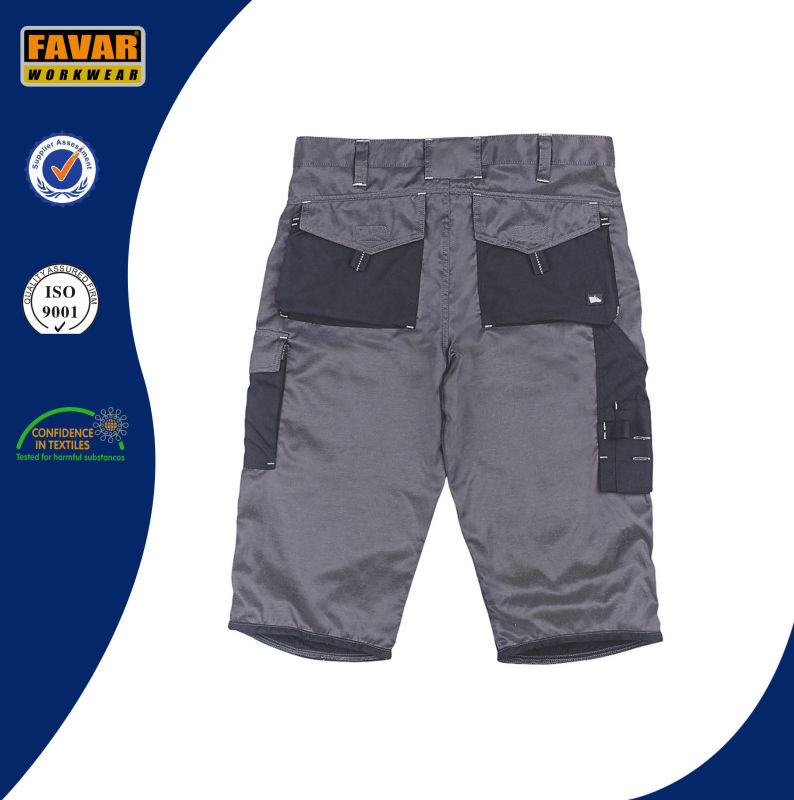 Hardwearing Hound Multi Pocket Craftsman Shorts Khaki Black