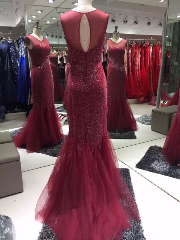 Heavy Beading Evening Dress, Prom Dress, Sexy Party Dress