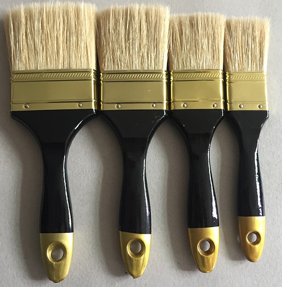 Double Colour Wood Handle Bristle Wire Paint Brush (YY-612)