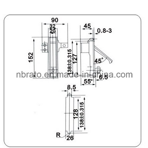 Swing Handle Panel Electrical Cabinet Lock