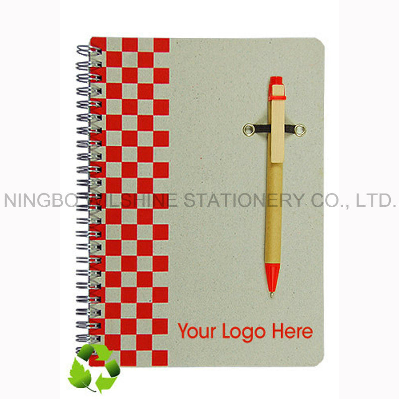 Good Quality Paper Binding Notebook with Paper Pen (SNB109)