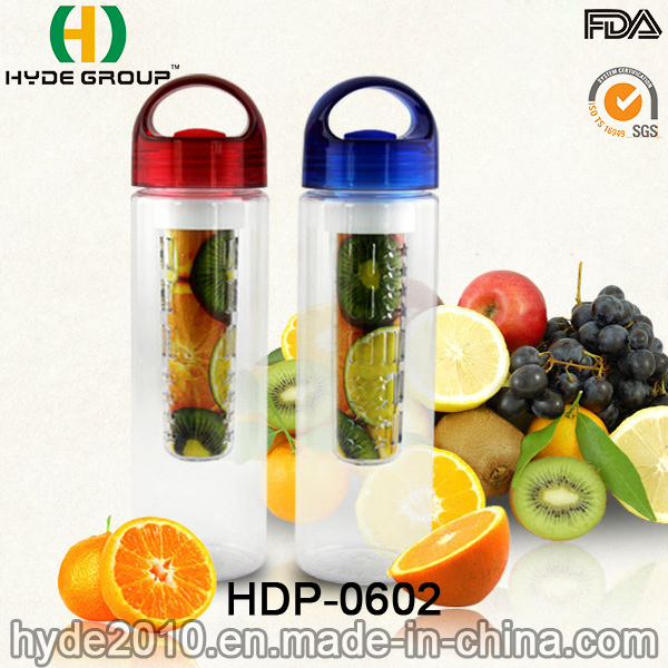 700ml Tritan Sports Plastic Fruit Infuser Water Bottle, BPA Free Plastic Water Bottle (HDP-0602)