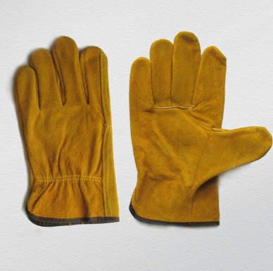 Cow Split Leather Wing Thumb Unlining Driver Work Glove