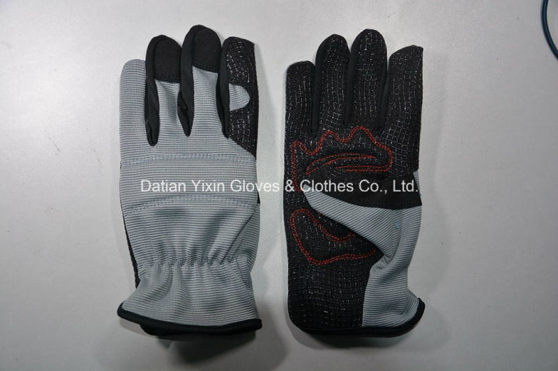 Mechanic Gloves-Silicon Gel Palm Glove-Work Glove-Hand Glove-Labor Glove-Safety Glove-Industrial Glove