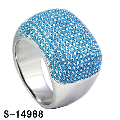 Newest Item 925 Silver High End Men Rings with Shiny CZ. (S-14957)